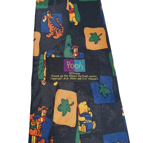 Disney Winnie The Pooh Tigger Silk Tie Men Neckwear Fall Leaf Honey Collectable - Picture 4 of 5